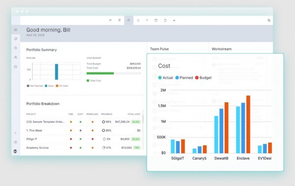 Project reporting software
